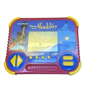 Tiger Electronics Aladdin Handheld Game Red‎ Plastic Vintage 1990